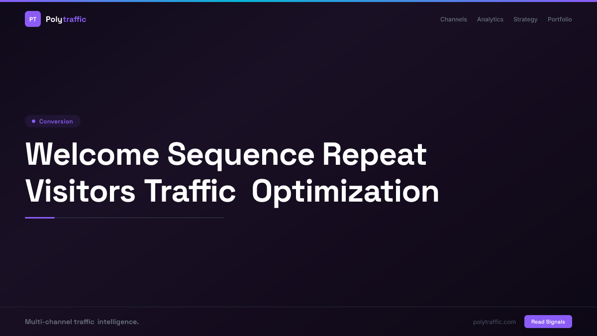 Welcome Sequence Repeat Visitors Traffic Optimization