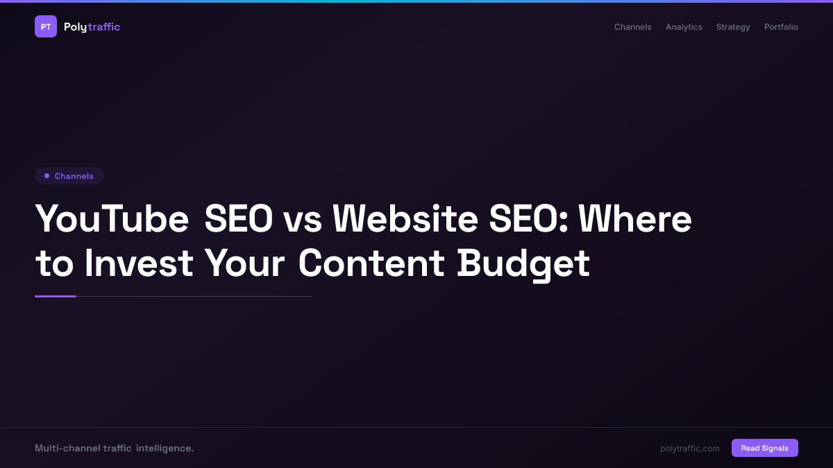 YouTube SEO vs Website SEO: Where to Invest Your Content Budget